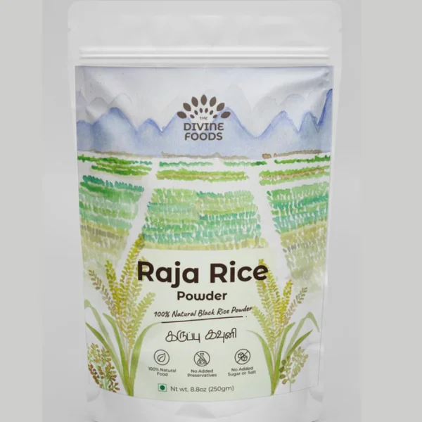 Raja rice black rice porridge mix 250g - Divine Foods UK