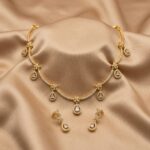 Gold-Tone CZ Teardrop Necklace Set with Sparkle Stone Drops