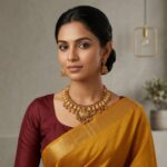 Antique gold-tone peacock necklace set with deity pendant and mango drops – SunShoppers UK