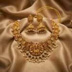 Antique gold-tone medallion necklace set with deity pendant and pearl fringe – SunShoppers UK