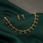 Antique Gold-Tone Kemp Stone Drop Necklace Set