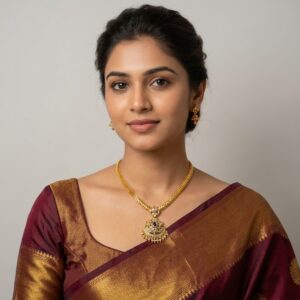 Gold-tone Chandbali pendant necklace with white stone detailing – SunShoppers UK