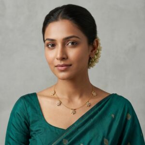 Gold-tone white stone star charm necklace on fine wire chain – SunShoppers UK