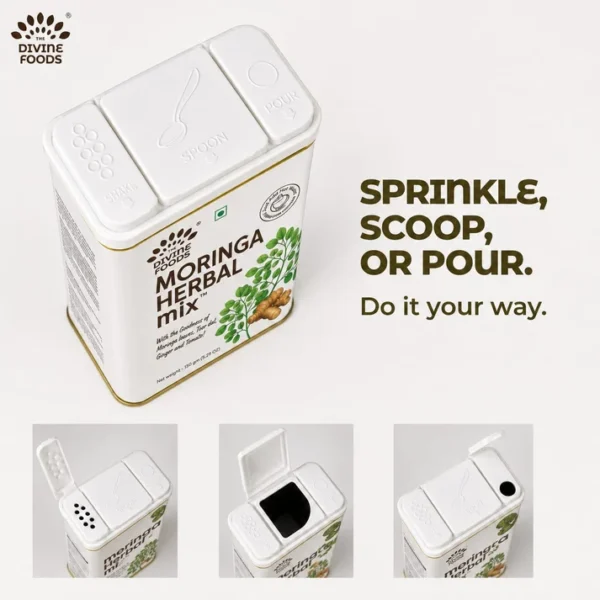 Moringa Herbal Mix packaging – The Divine Foods UK