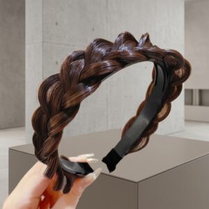 Brown braided hair headband