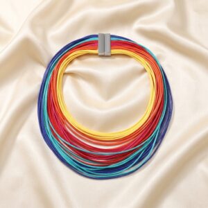 Multi-strand waxed cord necklace with magnetic clasp – SunShoppers UK