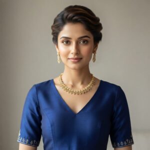 Gold-tone leaf necklace set with openwork leaf links, cubic zirconia and matching drop earrings