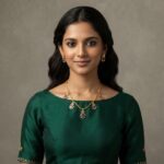 leaf charm necklace set with matching stud earrings