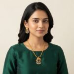 gold-tone elephant pendant necklace set with pearl-style drops and matching earrings