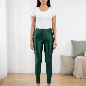 Bottle Green Shimmer Leggings
