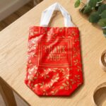thank you gift bag with script lettering