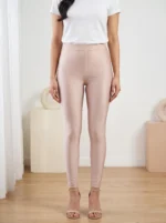 Nude Shade Shimmer Leggings